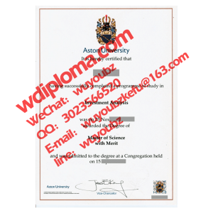 Diploma from aston university（阿斯顿大学毕业证英国文凭）